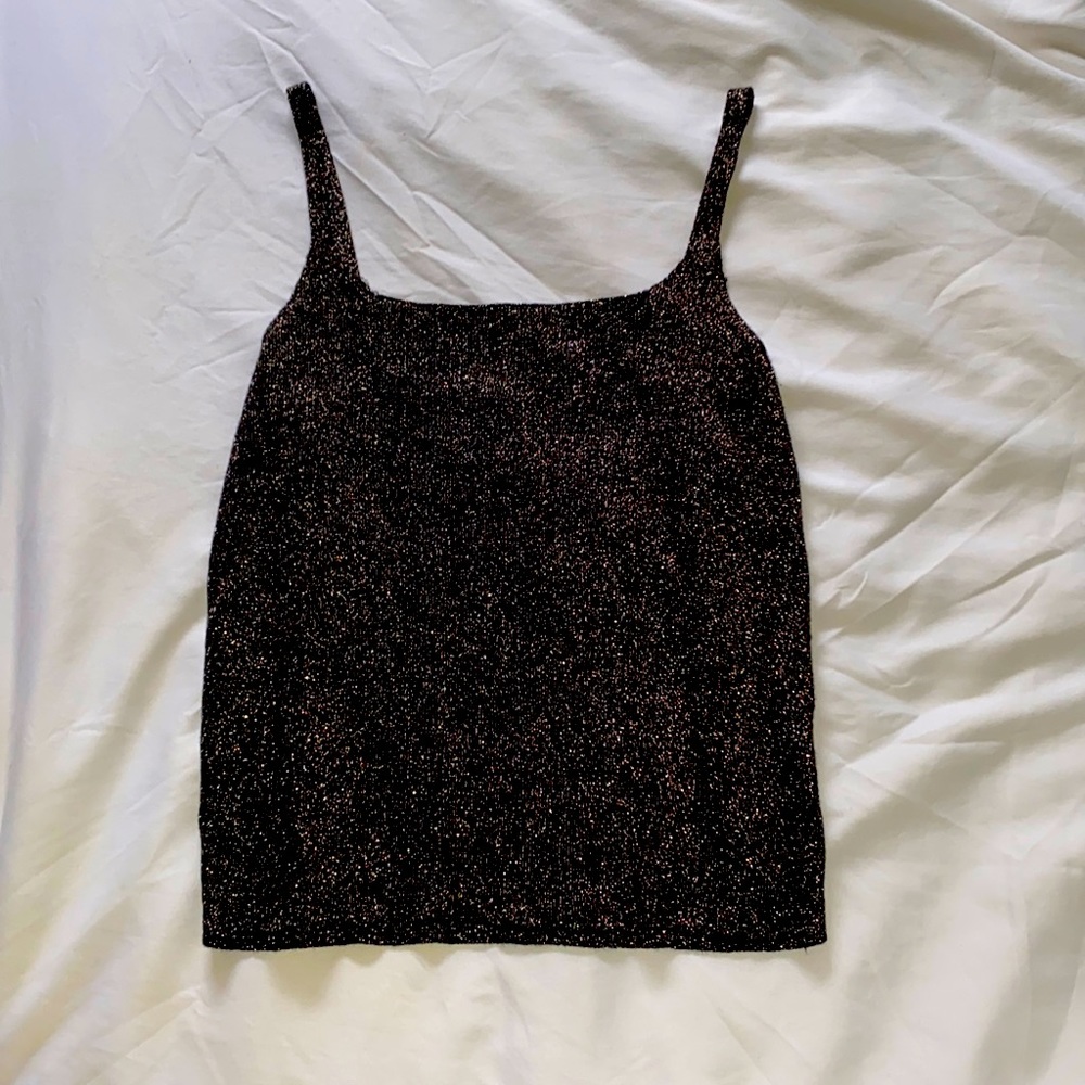 Black w/Gold Sparkle Tank Top